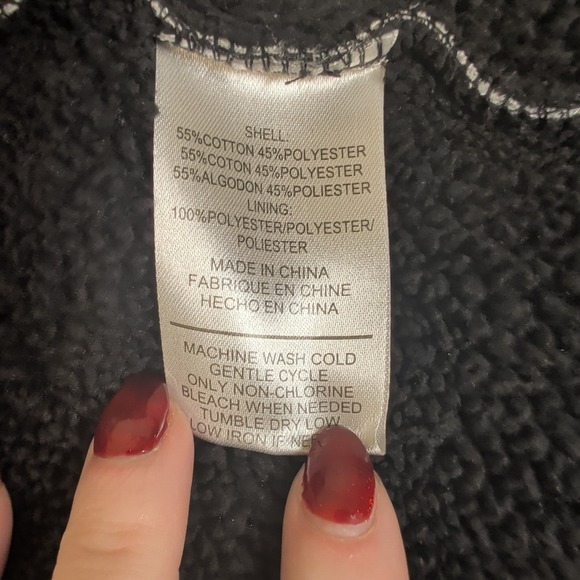 Boys Hollywood By Jean People Heather Gray Hoodie Sherpa Lined Sz small 8 - Picture 7 of 10